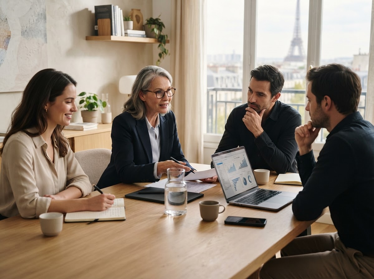 Baur Kapitewe — équipe et environnement de travail dédiés à l'analyse financière assistée par intelligence artificielle